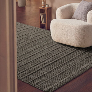 Vloerkleed Parker Rechthoekig - Bruin Grijs 170x120cm - Wol - Dekbed-Discounter.nl