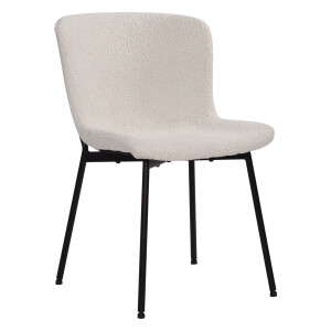 Artistiq Eetkamerstoel 'Ellena' Bouclé, kleur Wit