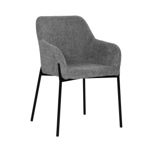 Artistiq Eetkamerstoel 'Brindy' Bouclé, kleur Grijs