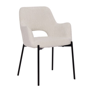 Artistiq Eetkamerstoel 'Suzana' Bouclé, kleur Wit