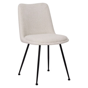 Artistiq Eetkamerstoel 'Janey' Bouclé, kleur Wit