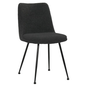 Artistiq Eetkamerstoel 'Janey' Bouclé, kleur Zwart