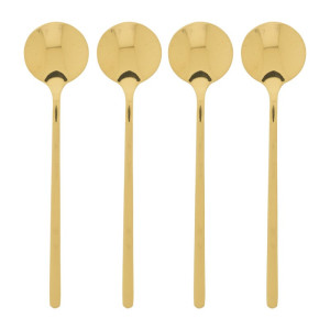 Theelepel goud - set van 4 - 13 cm