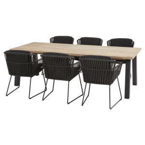 Taste by 4 Seasons Tuinset Vitali Derby 240 cm Antraciet