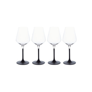 Villeroy & Boch Manufacture Rock witte wijnglas 38 cl set van 4
