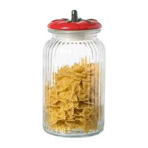 Voorraadpot tomaat - transparant/rood - 1.2 liter