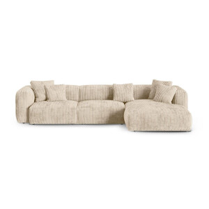 Modulaire hoekbank Martina rechts ribstof | Micadoni Home