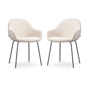 Set van 2 eetkamerstoelen Nora-Mae bouclé | Nolon