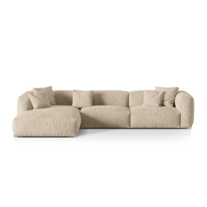 3-zits hoekbank Martina links velvet | Micadoni