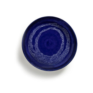 Serax FEAST Lapis Lazuli Swirl-Dots L serveerschaal 35 cm