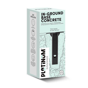 Platinum Zweefparasol Ingraafvoet Antraciet - In beton