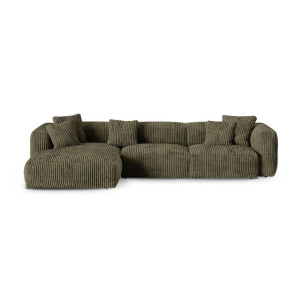 Modulaire hoekbank Martina links ribstof | Micadoni Home