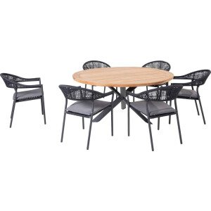Taste Diningset Sienne Prado Teak-Anthracite 160 cm