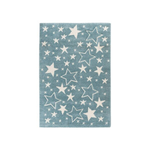 KAYOOM Kinder vloerkleed (Sterren blauw, 80cm x 150cm)