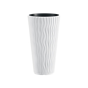 PROSPERPLAST Bloempot Sandy Slim (Wit, 30 x 30 x 53 cm)