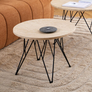 Bendt Ronde Bijzettafel 'Nadia' Marmer, 55cm