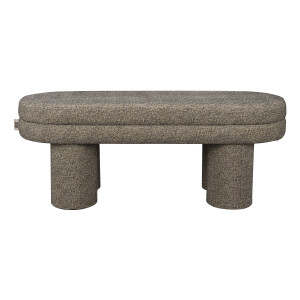 Dutchbone Bankje 'Fern' Bouclé, kleur Zwart