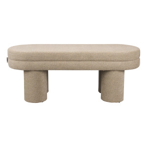 Dutchbone Bankje 'Fern' Bouclé, kleur Beige
