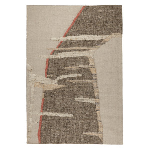 Dutchbone Vloerkleed 'Briton' Wol en jute, 200 x 300cm, kleur Beige