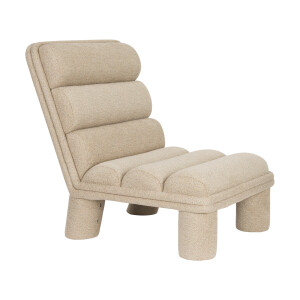 Dutchbone Fauteuil 'Fern' Bouclé, kleur Beige
