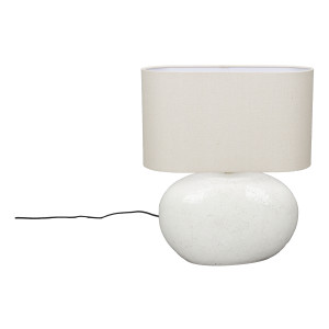 Dutchbone Tablelamp 'Hailey' Linnen en keramiek, 50cm