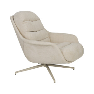 Zuiver Draaifauteuil 'Philly' kleur Beige