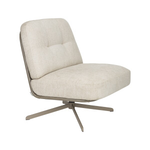 Zuiver Draaifauteuil 'Benjamin' kleur Crème