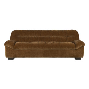 Dutchbone 3-zits Bank 'Douglas' Velvet, kleur Cognac