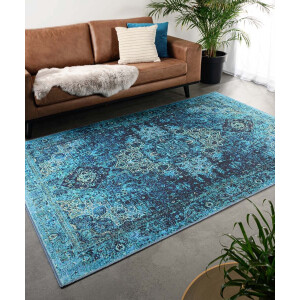 Vintage vloerkleed - Fade No.2 blauw 140x200 cm