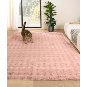 Fluffy vloerkleed - Cloud roze 200x290