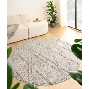 Rond vloerkleed Scandinavisch - Fjord Drom grijs 160 cm