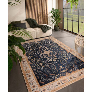 Vintage buitenkleed - Valenca Sera donkerblauw 230x330 cm