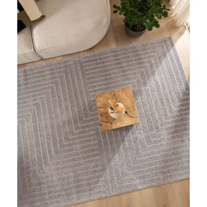 Scandinavisch vloerkleed - Contour Edge grijs 120x170 cm