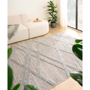 Scandinavisch vloerkleed - Fjord Drom grijs 120x170 cm
