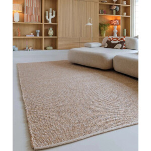 Wollen vloerkleed - Silvull cognac 240x340 cm