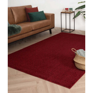 Vierkant vloerkleed Fine - rood 300x300 cm