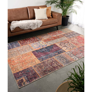 Patchwork vloerkleed - Fade Heritage blauw/multi 190x290