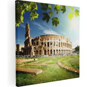 Artaza Canvas Schilderij Colosseum in Rome, Italië - 50x50 - Foto Op Canvas - Canvas Print