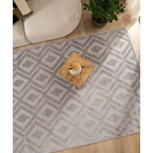 Scandinavisch vloerkleed - Contour Diamond grijs 120x170 cm
