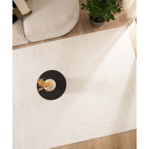 Scandinavisch vloerkleed - Contour Bend crème 160x230 cm