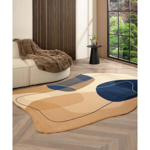 Organisch vloerkleed - Ease Stone blauw 160x230 cm