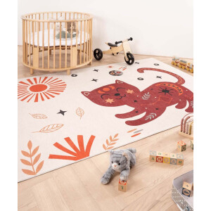 Kindervloerkleed kat - Happy Dreams Multicolor 140x200