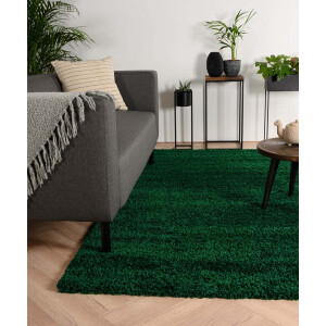 Hoogpolig vloerkleed - Shaggy Trend jade 140x200