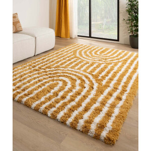 Scandinavisch vloerkleed - Cozy Arch okergeel 240x340 cm