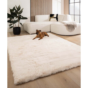 Fluffy vloerkleed - Comfy Deluxe crème 230x330 cm