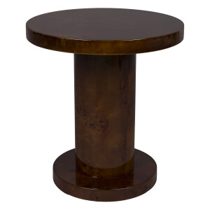 Dutchbone Ronde Bijzettafel 'Quinn' 46cm, kleur Walnoot