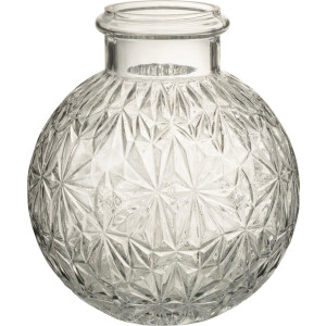 J-Line vaas Bol Geslepen - glas - transparant - small - Ø 18 cm