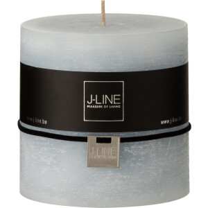 J-Line cilinderkaars - lichtblauw - 75U - 6 stuks