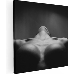 Artaza Canvas Schilderij Naakte Vrouw - 70x70 cm - Wanddecoratie Woonkamer - Muurdecoratie Erotiek - Schilderijen Op Canvas