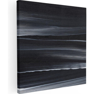 Artaza Canvas Schilderij Abstract - 50x50 cm - Wanddecoratie Zwart Wit - Muurdecoratie Woonkamer - Schilderijen Op Canvas